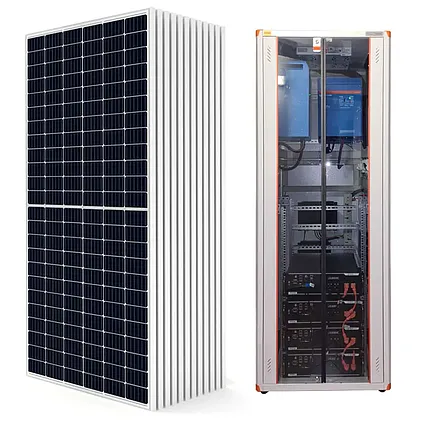 RACK 3-fázový predpripravený hybridný solárny systém Victron 48V 3000VA 5,4kWp 7,2kWh