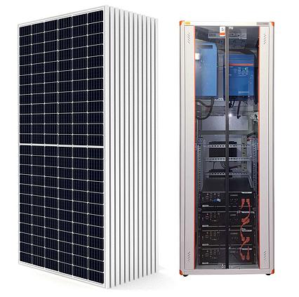 RACK 3-fázový predpripravený hybridný solárny systém Victron 48V 3000VA 5,46kWp 10,8kWh