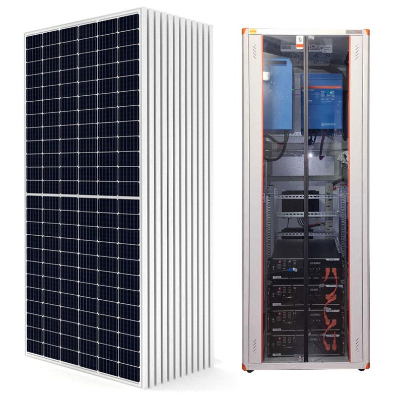 RACK Plug & Play 3-fázový hybridný solárny systém Victron 48V 3000VA 5,46kWp 9,6kWh