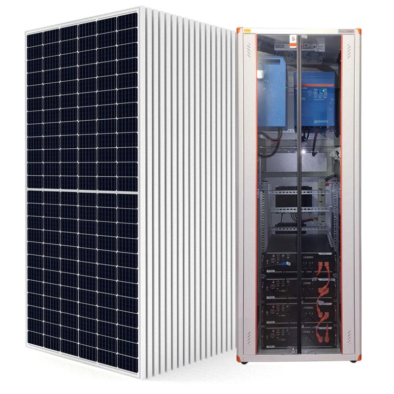 RACK Plug & Play 3-fázový hybridný solárny systém Victron 48V 5000VA 9,1kWp 16,8kWh