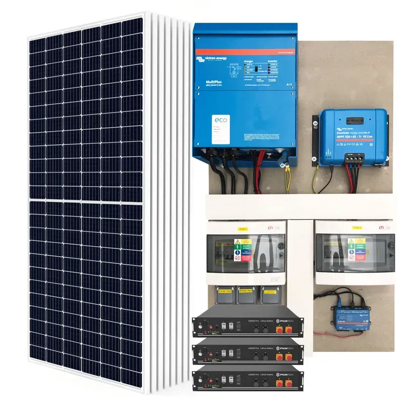 Plug & Play hybridní solární systém Victron 48V 3000VA 3,64kWp 7,2kWh