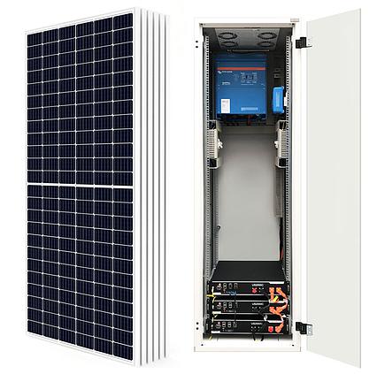 RACK Plug & Play hybridný solárny systém Victron 48V 3000VA 2,73kWp 7,2kWh