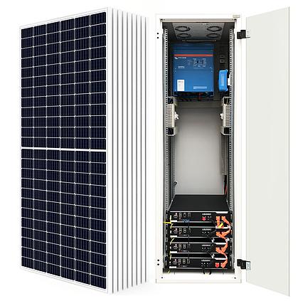 RACK Plug & Play hybridný solárny systém Victron 48V 5000VA 4,1kWp 9,6kWh