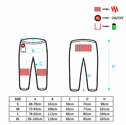 Vyhřívané kalhoty Glovii GP1 vel. XL (rozbaleno)