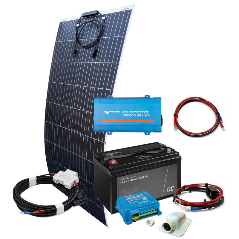 Solární ostrovný systém 190Wp 12V 100Ah pro lodě
