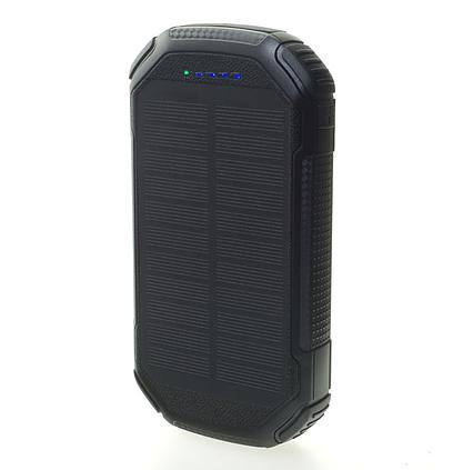 Solární powerbank s kapacitou 20000mAh a výkonem solárního panelu 1W