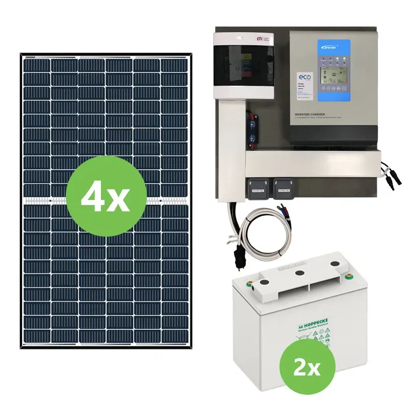 Plug & Play solárny systém EPsolar 24V 2400W 60A 1,48kWp 250Ah