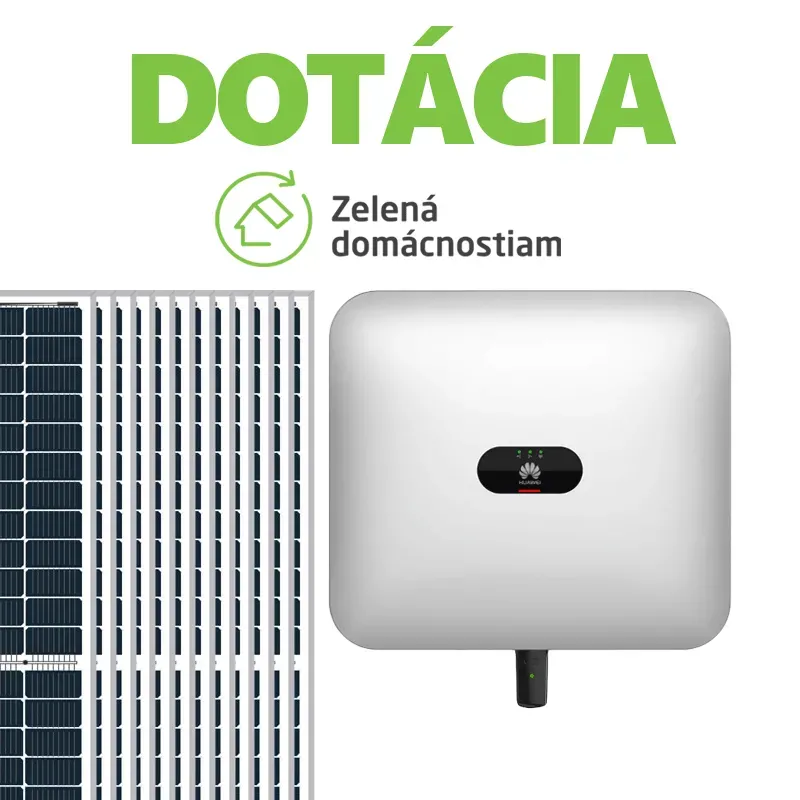 Dotácia na sieťovú elektráreň (On-Grid) s výkonom 5,46 kWp v paneloch a prípravou na batériu Huawei