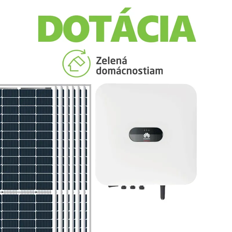 Dotácia na sieťovú elektráreň (On-Grid) s výkonom 3,185 kWp v paneloch a prípravou na batériu Huawei