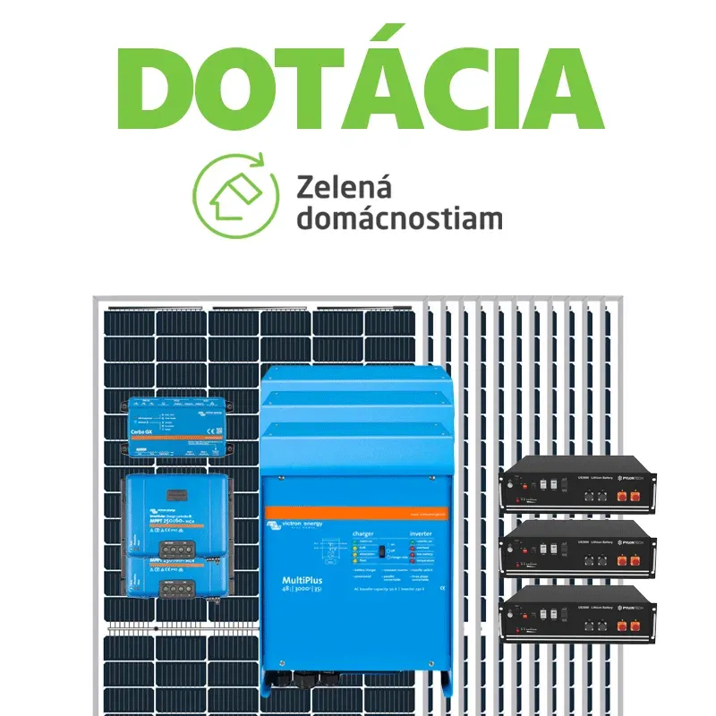 Dotácia na hybridnú elektráreň s výkonom 5,46 kWp v paneloch a 10,8 kWh v LiFePO4 batérií