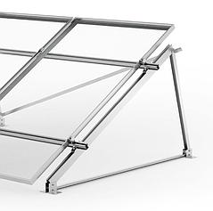 Konstrukce na rovnou střechu 3 FV panely na výšku Mounting Systems