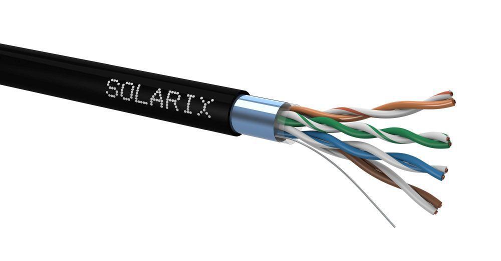 Kábel dátový Solarix FTP CAT.5E vonkajší