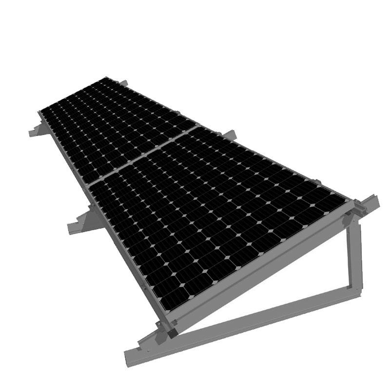 Konštrukcia Mounting Systems na rovnú strechu 2 FV panely (extra veľké) na šírku