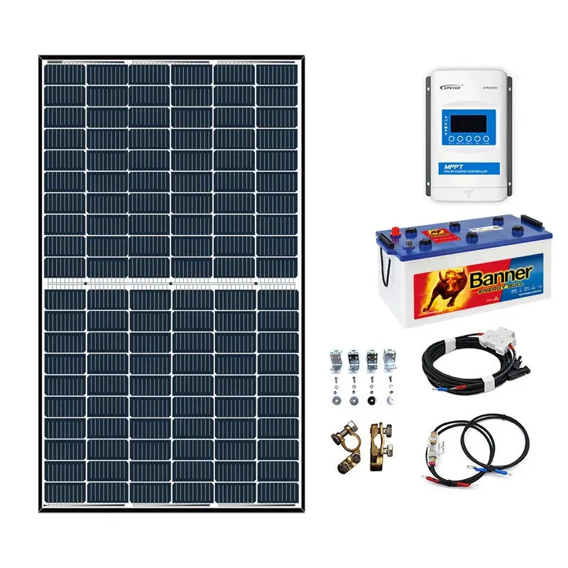 Solární ostrovní systém 375Wp 230Ah 12V a 30A MPPT regulátorem