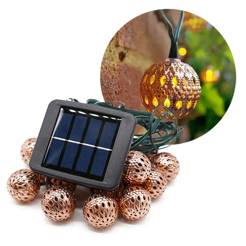 Solární LED řetěz SolarCentre Elan Copper Ball SS9954 20 LED