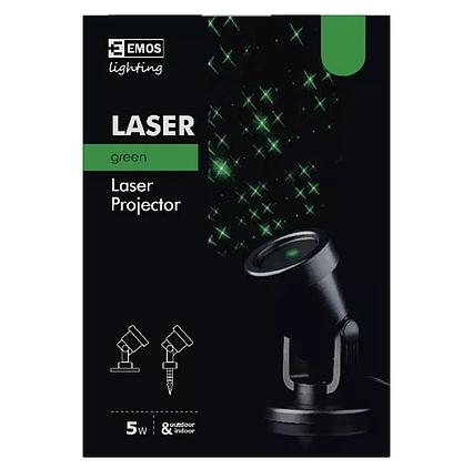 Laserový dekoratívny projektor – zelené hviezdičky vonkajší