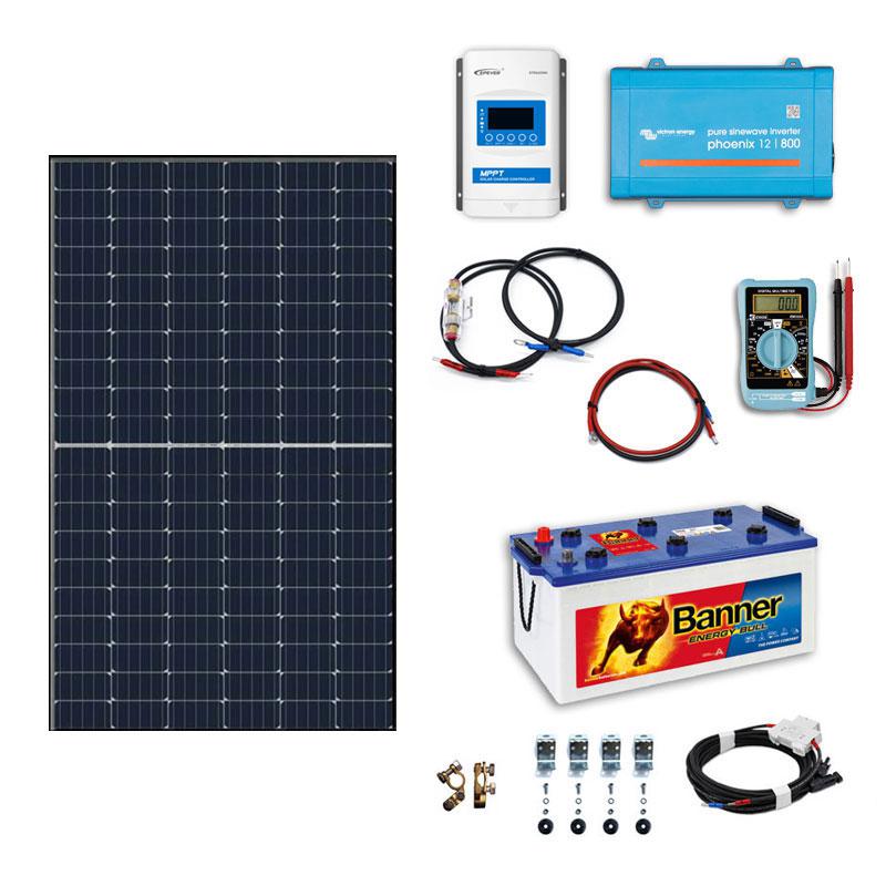 Solárny ostrovný systém s výkonom 330Wp a batériou Banner Energy Bull 230Ah 12V