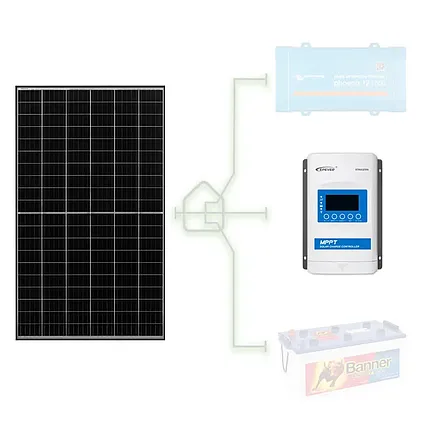 Solární ostrovní systém s výkonem 300Wp a 30A MPPT regulátorem
