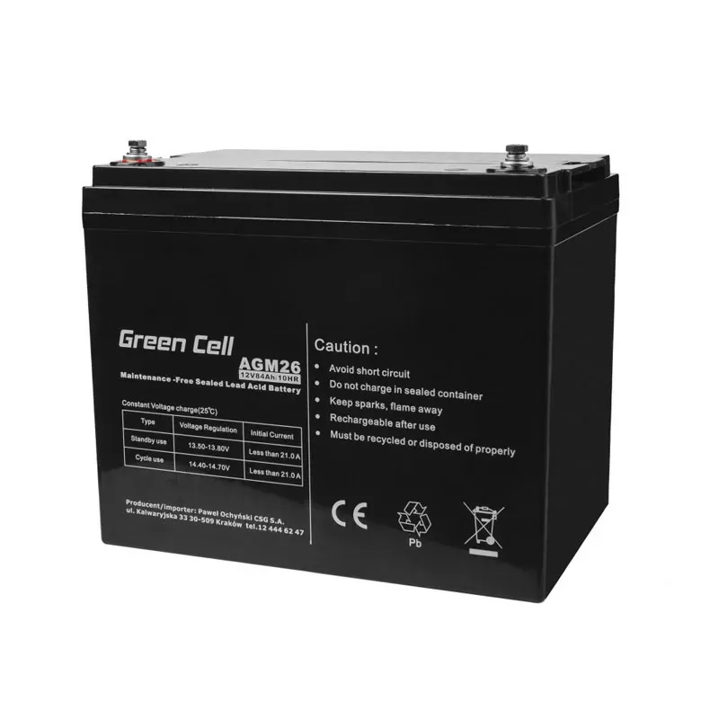 Bezúdržbová baterie Green Cell AGM26 12V 84Ah VRLA