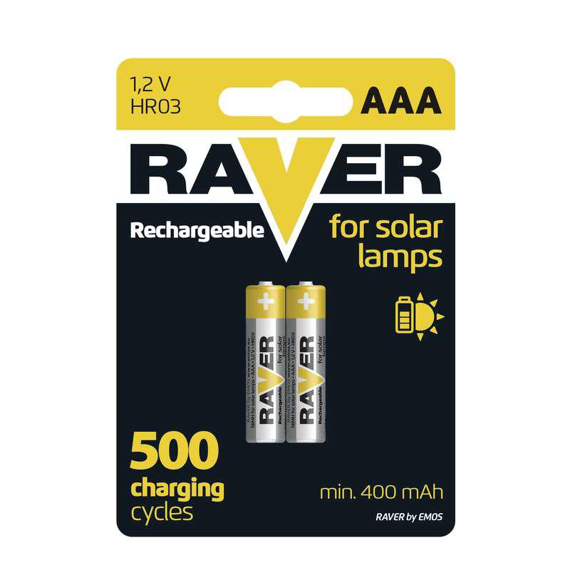 Batéria RAVER nabíjacia AAA NiMH 400mAh balenie 2ks