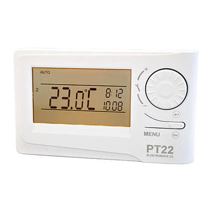 Digitálny priestorový batériový termostat PT22
