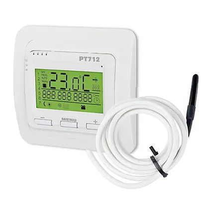 Digitální termostat s prostorovým a podlahovým čidlem PT712-EI