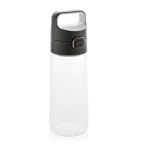 Fľaša na vodu s uzamykateľným viečkom XD Design 600ml transparentná