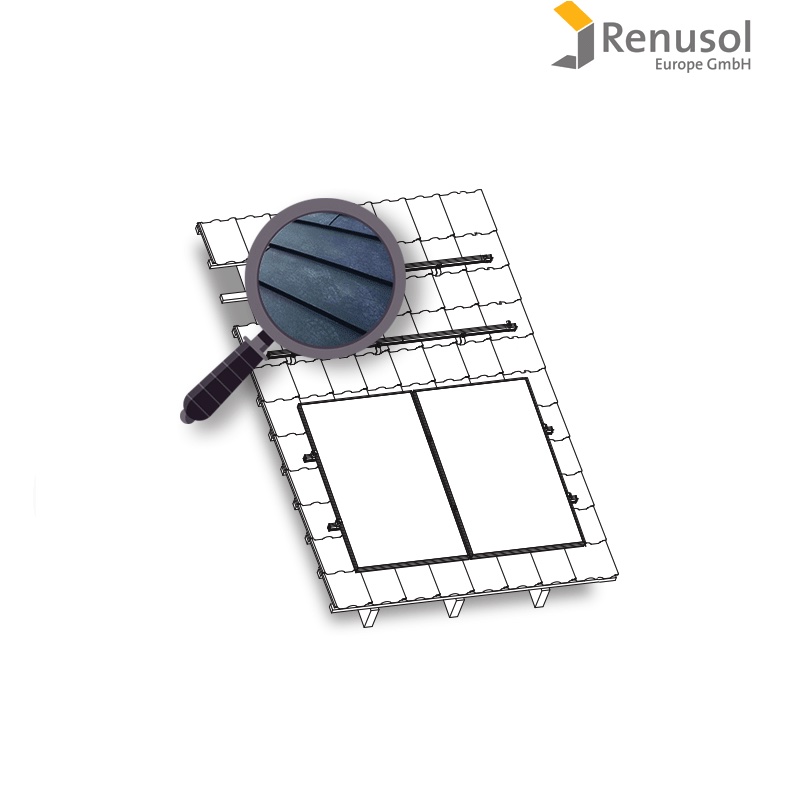 E-shop Renusol Konštrukcia Renusol na FV pre 2 panely. Falcovaný plech