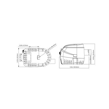 Ponorné čerpadlo SEAFLO automatické 12V DC 69l/min s plavákom