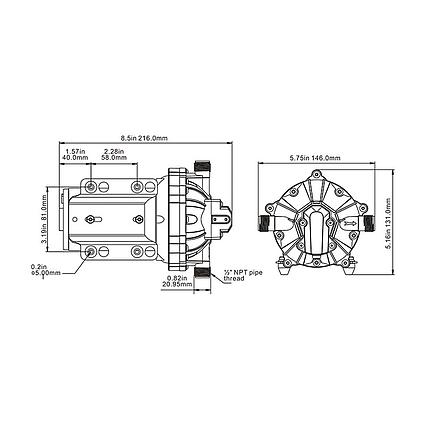 Prietokové čerpadlo SEAFLO 51 NEW 12V DC 18,9l/min 4,2 bar samonasávacie
