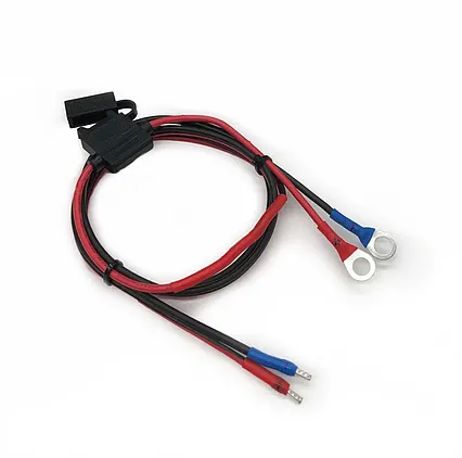 2 x 1m bateriový kabel 2,5mm² s MIDI pojistkovým pouzdrem