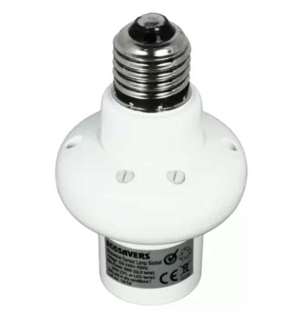 Mikrovlnný snímač pohybu na E27 Ecosavers Microwave Lampbase