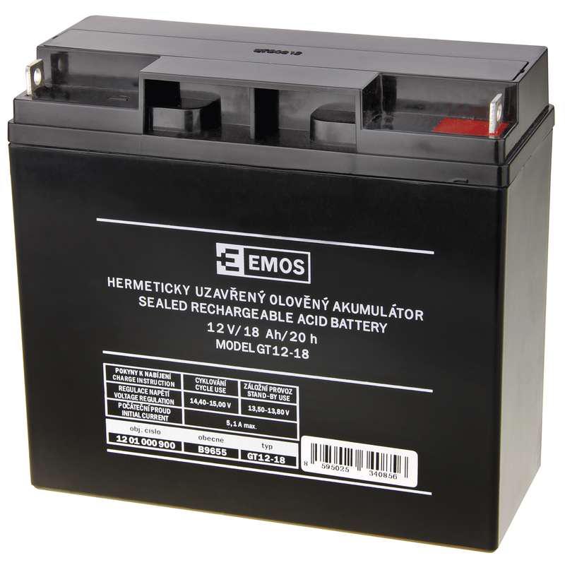 Olověný akumulátor Emos B9655 AGM 12V 18Ah