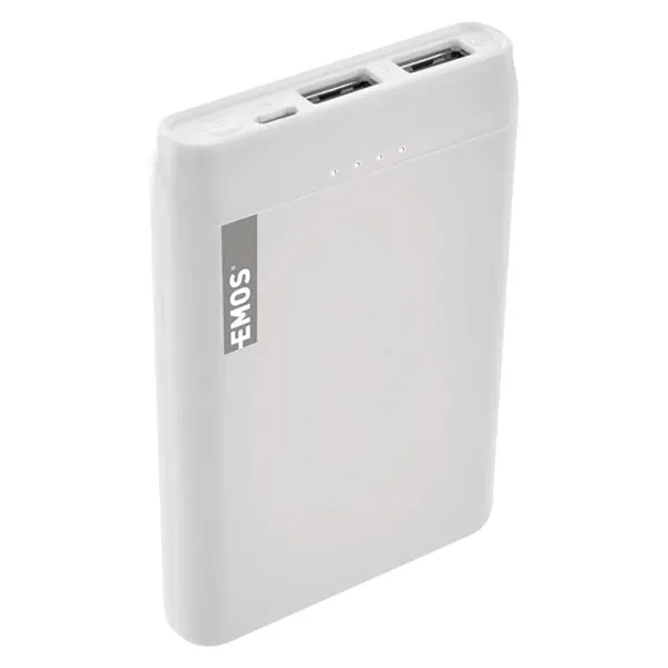 Powerbank EMOS Alpha 5 5000mAh bílý + kabel 2 v 1 USB