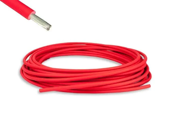 Pružný solární FV silový kabel XH 4mm červený - BM