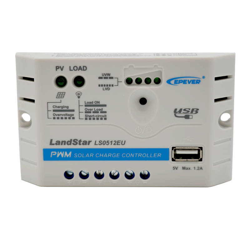 Regulátor nabíjania PWM EPsolar LS0512EU 12V 5A s USB