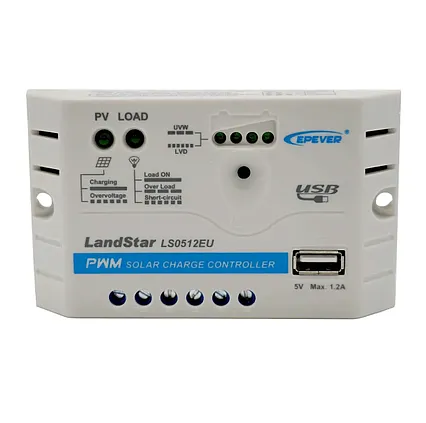 Regulátor nabíjení PWM EPsolar LS0512EU 12V 5A s USB