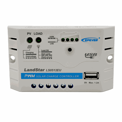Regulátor nabíjení PWM EPsolar LS0512EU 12V 5A s USB