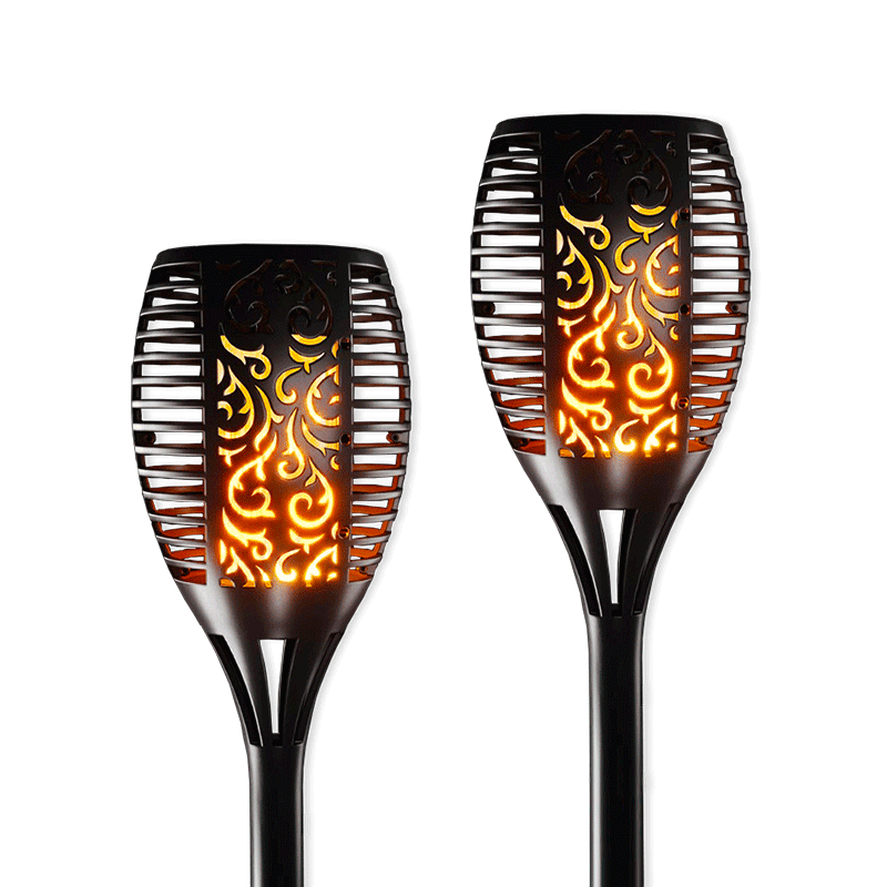 Sada 2x Záhradná solárna lampa SolarCentre TrueFlame SS9965 zapichovacia s USB nabíjaním