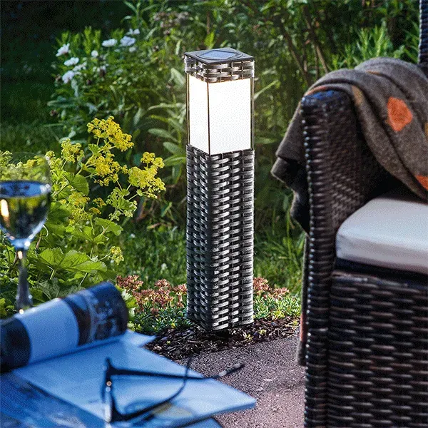 Solárna lampa Esotec Rattan 102073