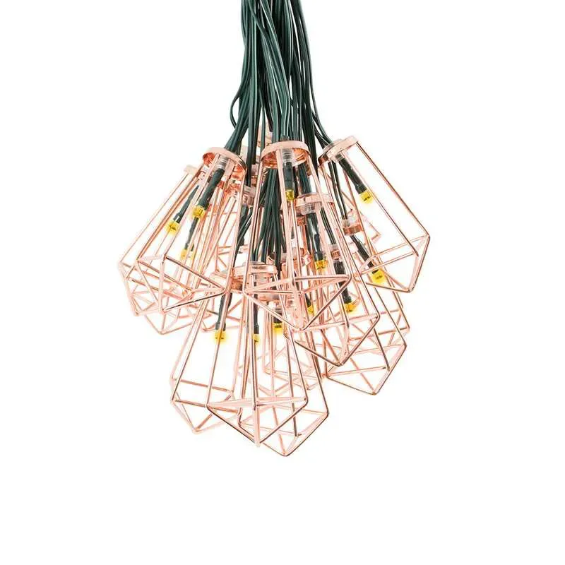 Solární LED řetěz SolarCentre Elan Copper Pendant SS9955 20 svítidel