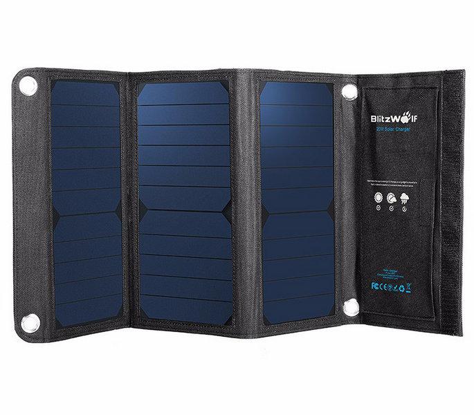 Solárna nabíjačka BlitzWolf BW-L1 20W 3A 2xUSB