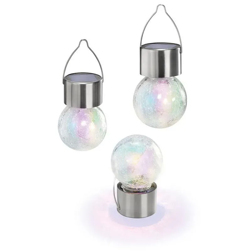 Solárne závesné LED osvetlenie Esotec Color Ball 102305 sada 3ks