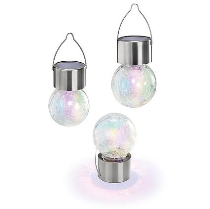 Solárne závesné LED osvetlenie Esotec Color Ball 102305 sada 3ks