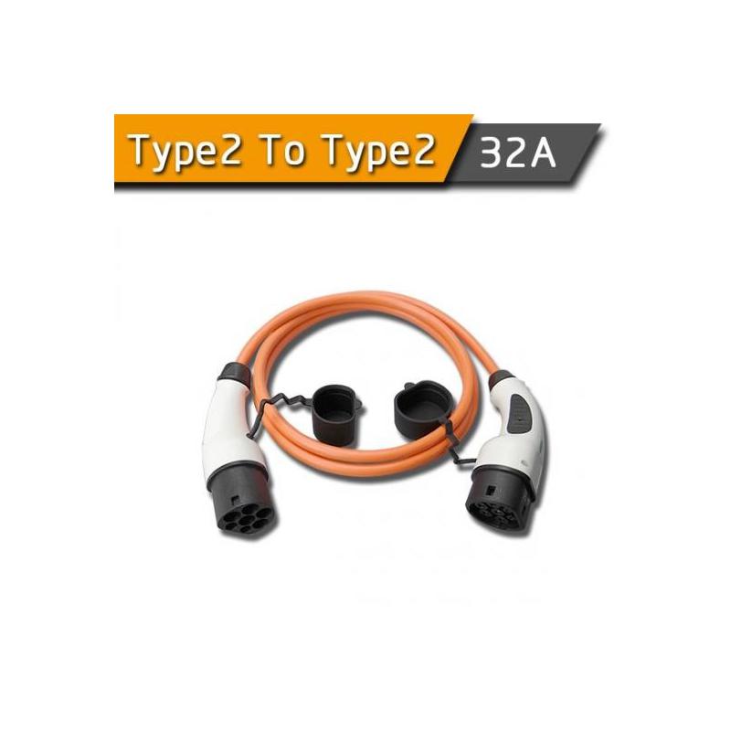 Nabíjecí kabel T2 – T2 jedna fáze 32A 5 m délka