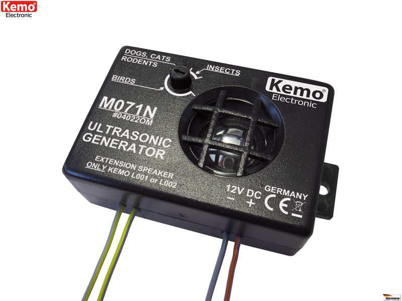 Ultrazvukový odpudzovač škodcov Kemo M071N 12V DC