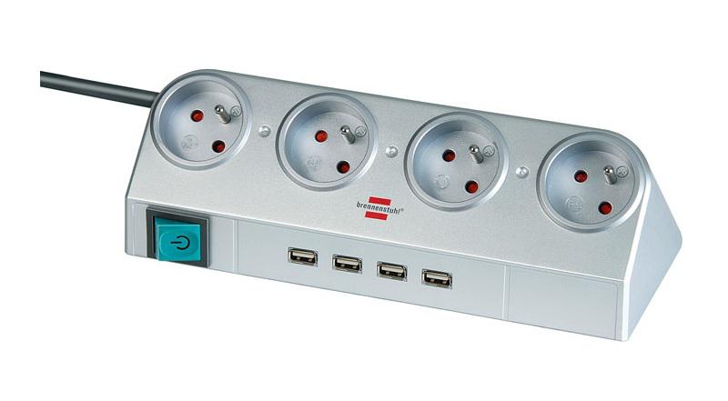 Zásuvková lišta Power pre PC s vypínačom a USB Hub 2.0
