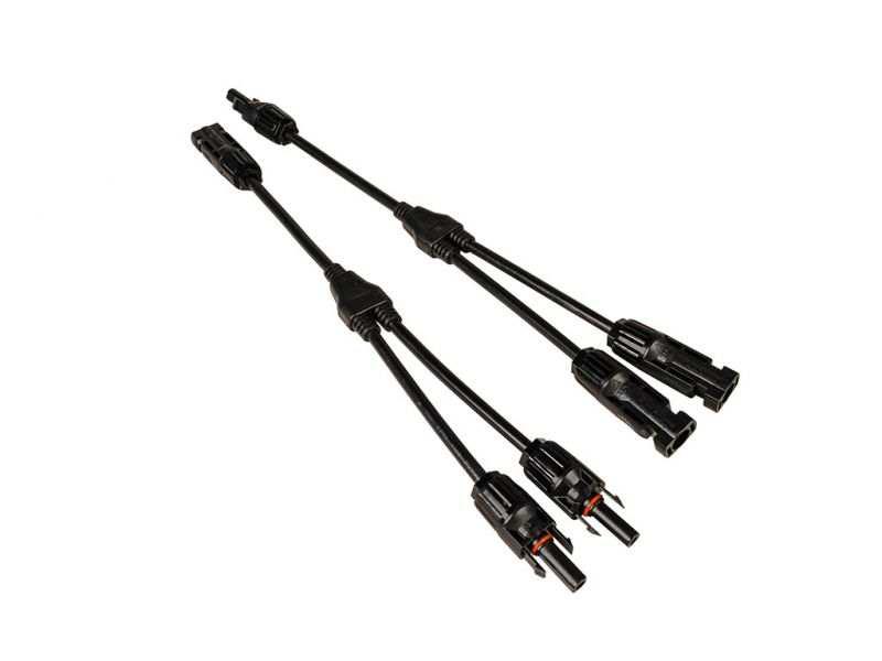 Slučovací Y MC4 kabelové konektory - pár