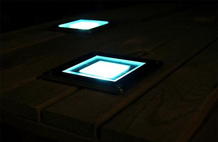 Solárne štvorcové podlahové osvetlenie SolarCentre (sada 4 svetiel)