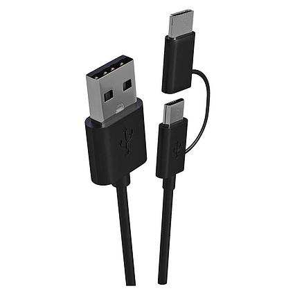 Powerbank EMOS Alpha 5 5000mAh čierna + kabel 2 v 1 USB